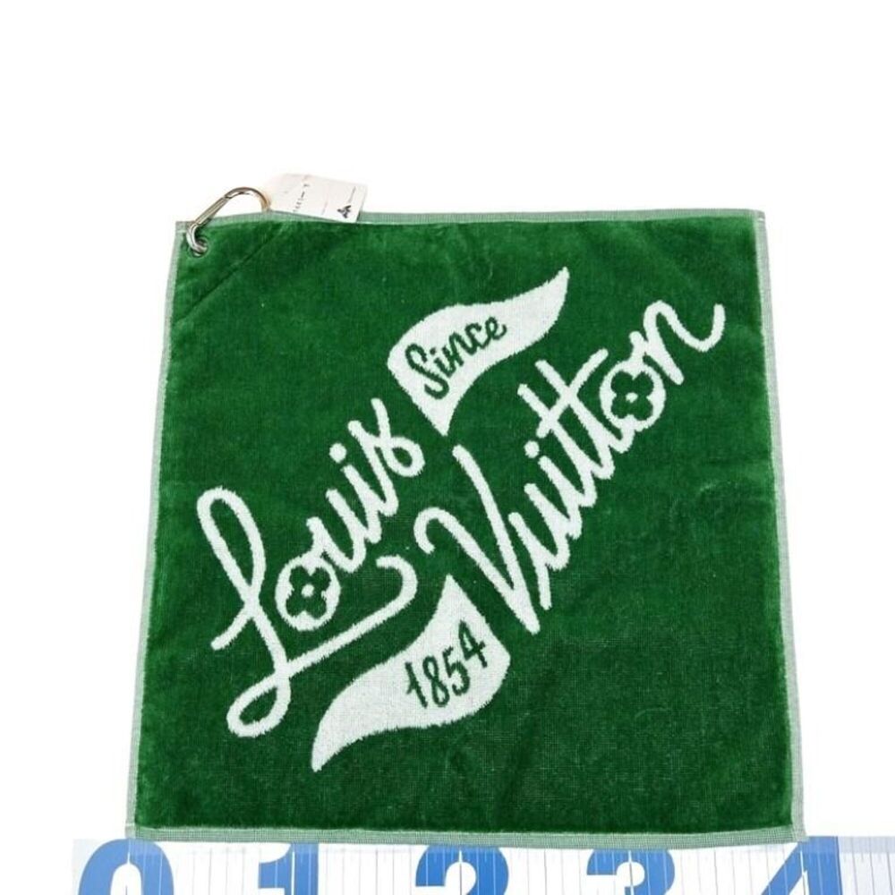 LOUIS VUITTON Towel LV Golf GI1296 Green Cotton Men's Women's